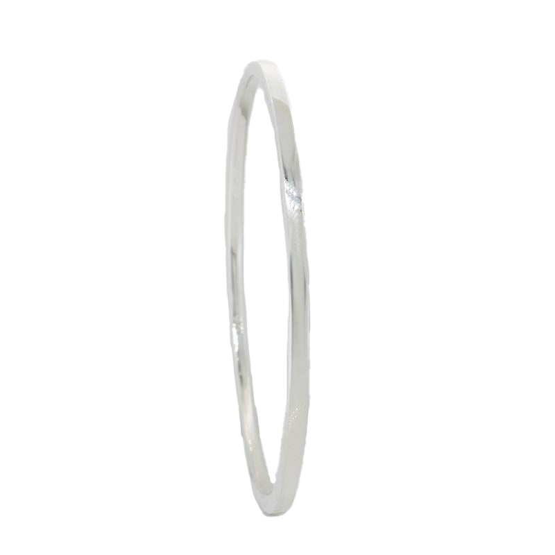 Sterling Silver Soft Square Bangle 60mm Internal Diameter