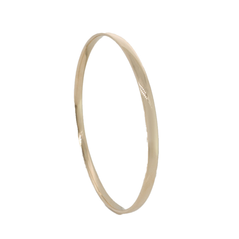 9 Carat Yellow Gold Oval Bangle 13.56 grams