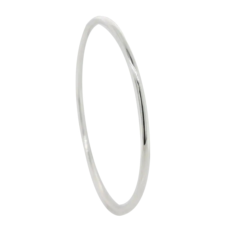 Sterling Silver Low Round Bangle 67mm 3mm Wide