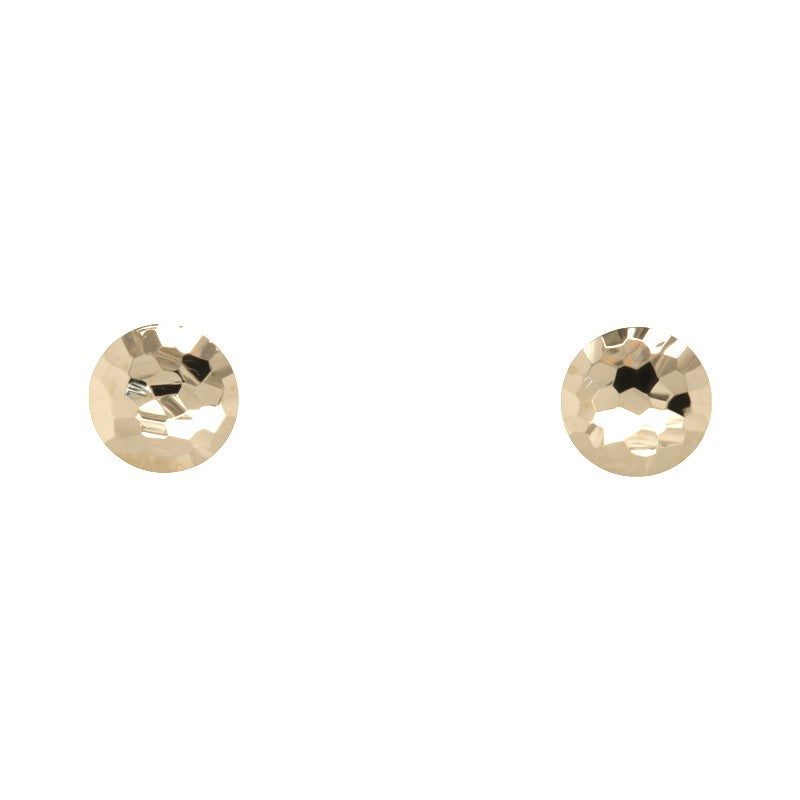 9 Carat RoseGold Hammered Round Stud Earrings