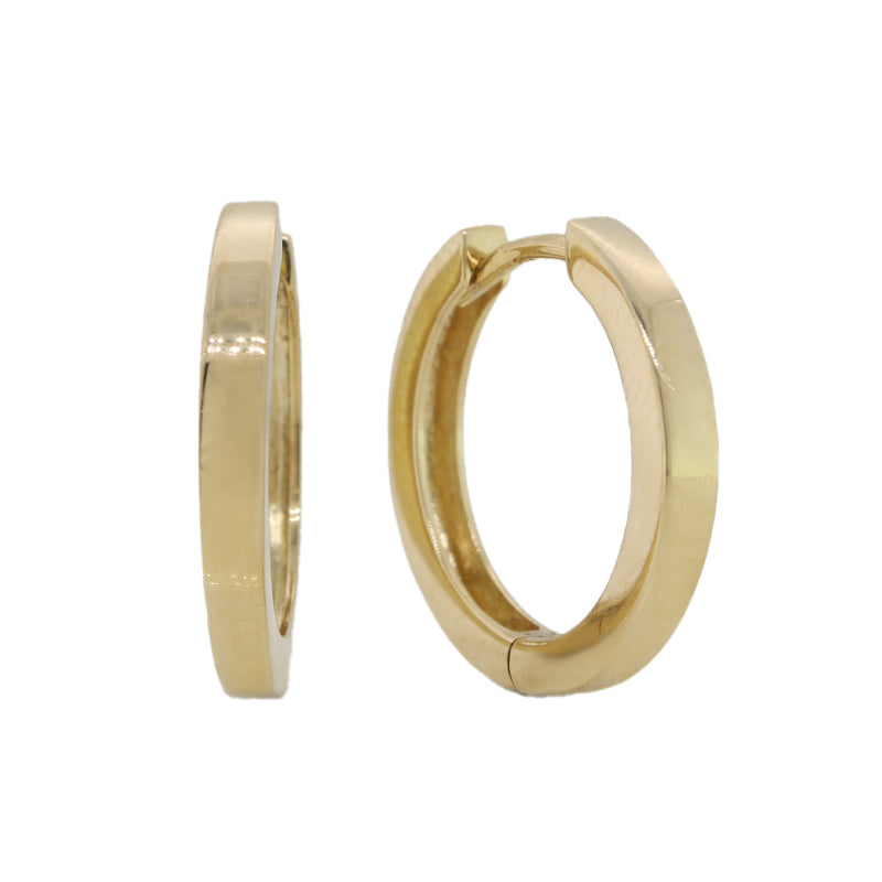 9 Carat Yellow Gold  Huggie Hoops