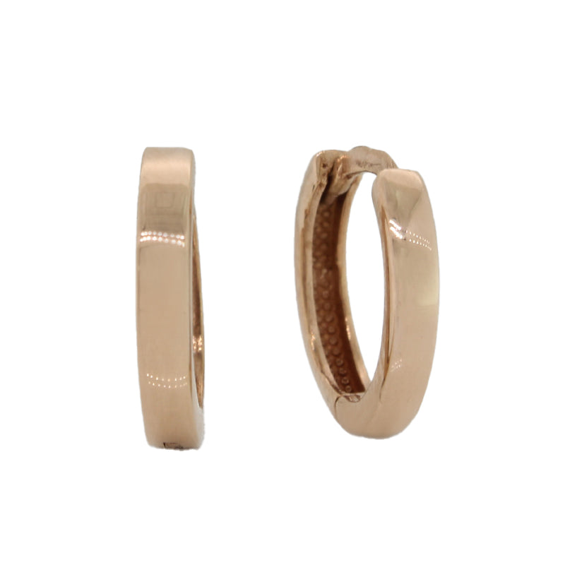 9 Carat Rose Gold  Huggie 