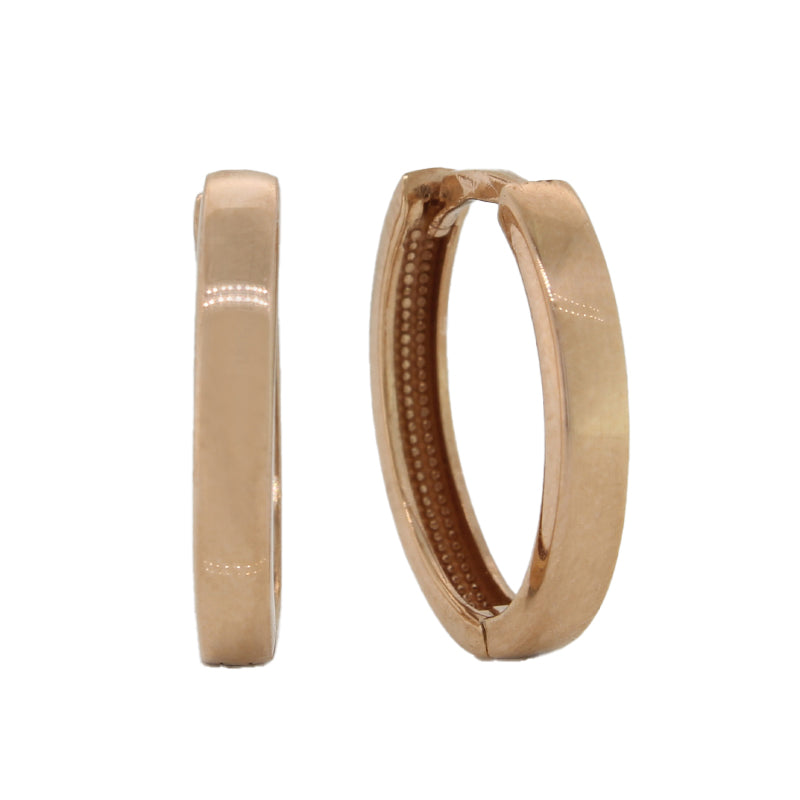 9 Carat Rose Gold  Huggie 