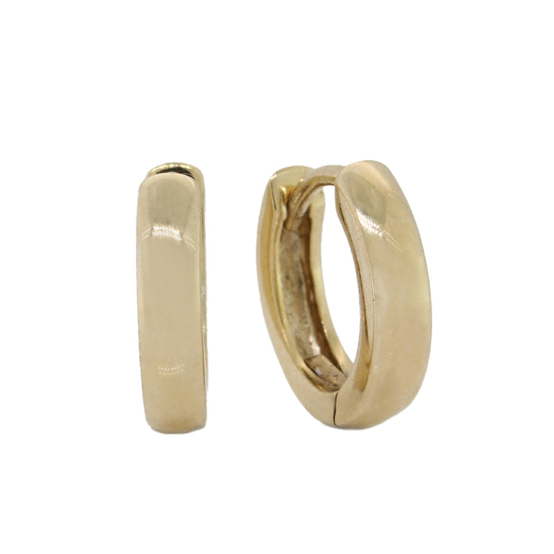 9 Carat Yellow Gold  Huggie Small