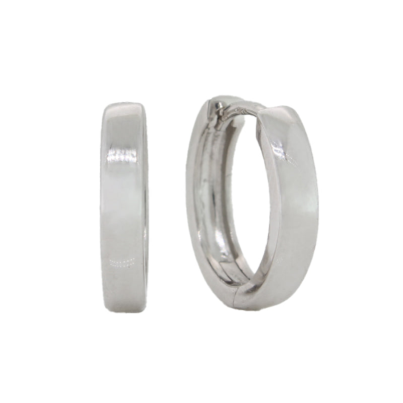 9 Carat White Gold  Huggie 