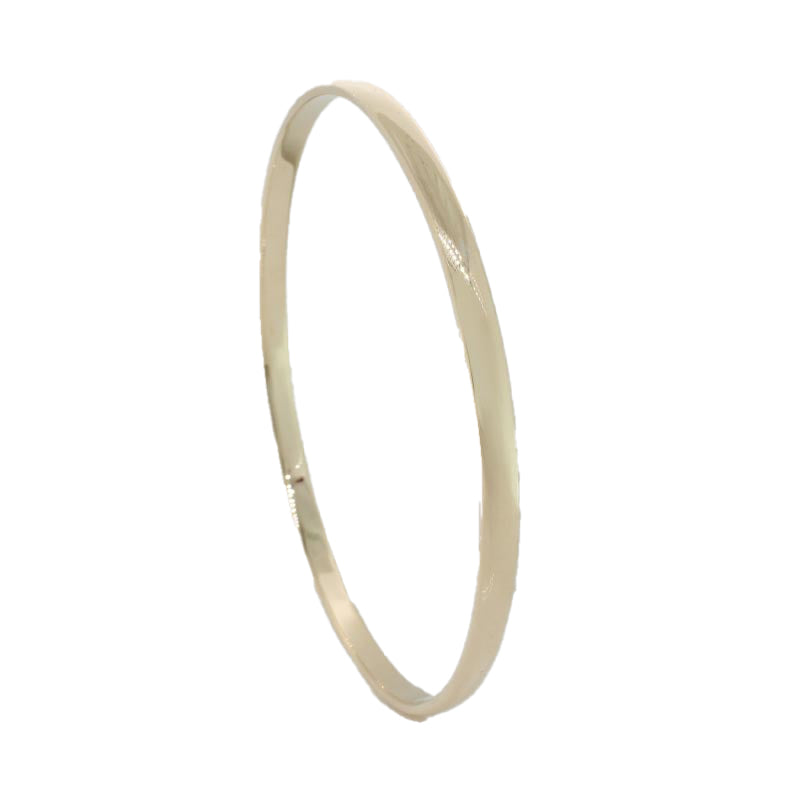 9 Carat Yellow Gold Solid Handmade Bangle 14.40g 64.5mm Internal Diameter