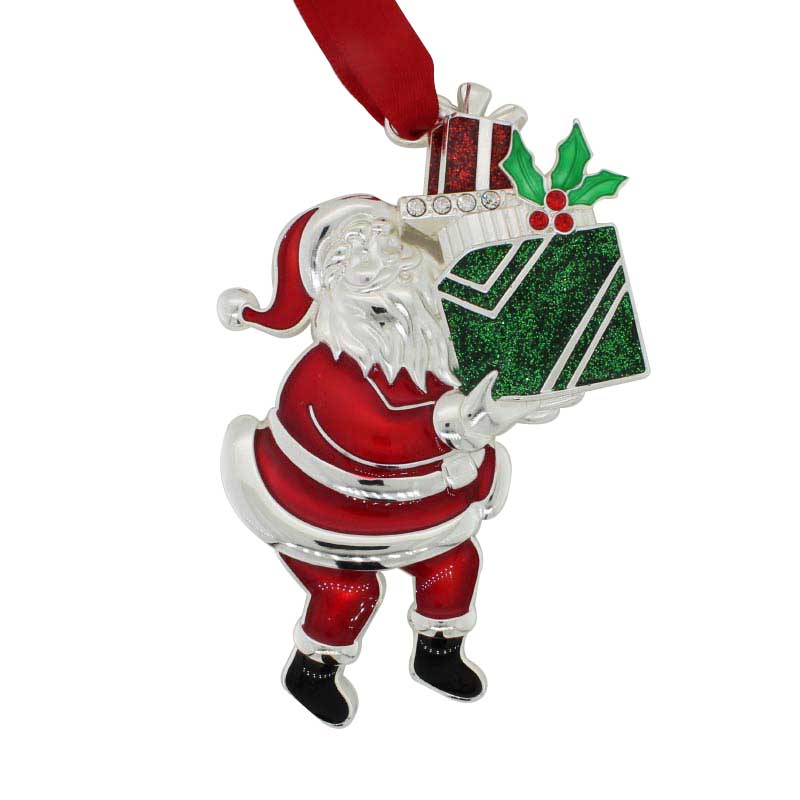 Whitehill - Hanging Santa with Presents Ornament 