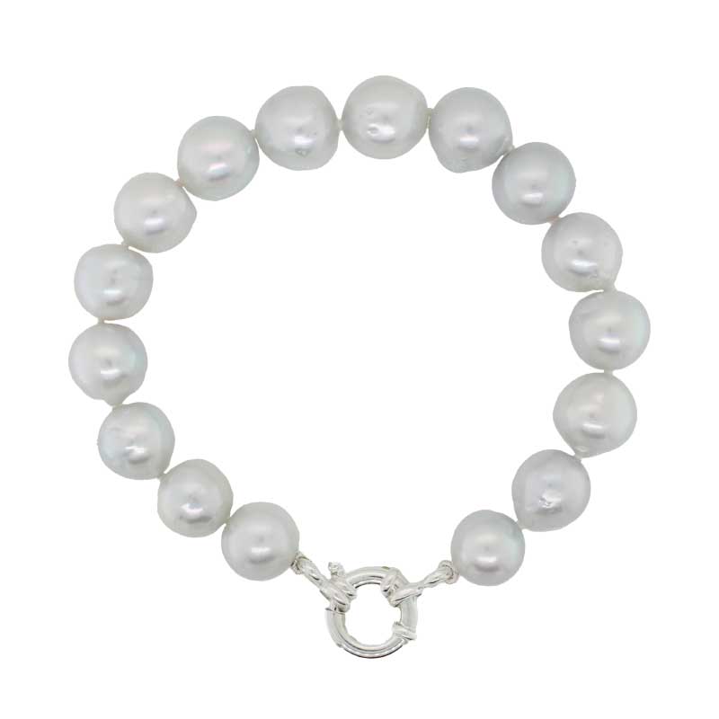 Sterling Silver South Sea Pearl 19cm Bracelet 