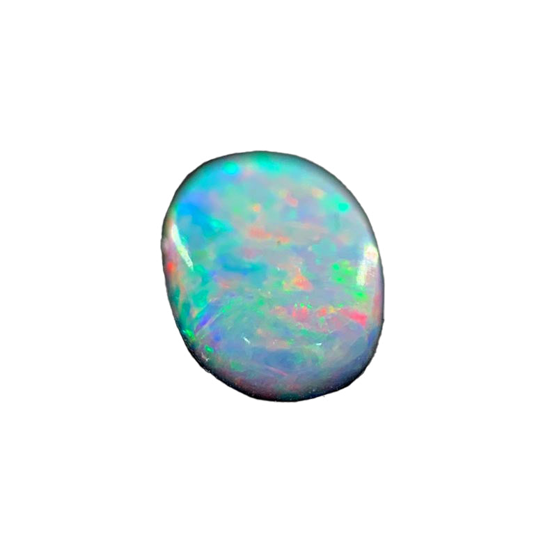 Opal Doublet Oval Shape Pink Blue Green Colours 7.65mm x 5.09mm x 3.18mm Deep