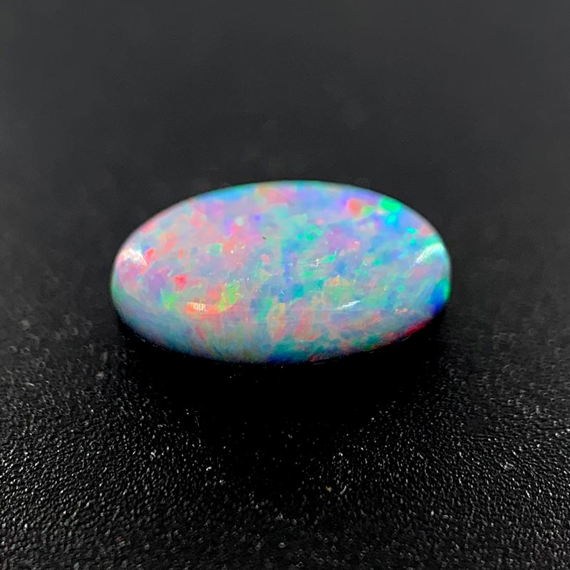 Opal Doublet Oval Shape Pink Blue Green Colours 7.65mm x 5.09mm x 3.18mm Deep