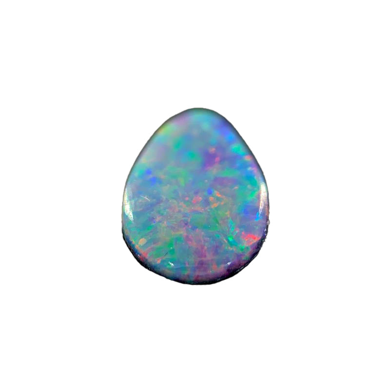 Opal Doublet Pear Shape Blue, Green, Orange, Pink Colours 9.69mm x 5.91mm x 2.49mm Deep