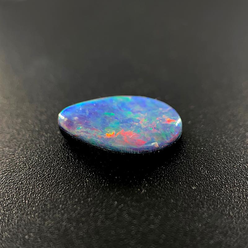 Opal Doublet Pear Shape Blue, Green, Orange, Pink Colours 9.69mm x 5.91mm x 2.49mm Deep