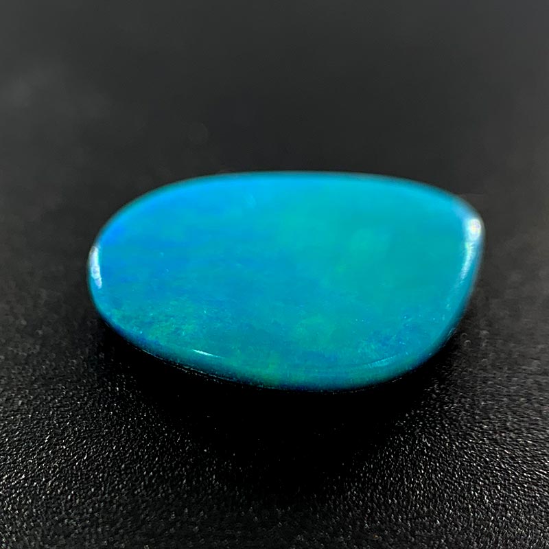 Opal Doublet Free-form Oval Shape Green, Blue Colours 10.49mm x 8.2mm x 2.5mm Deep