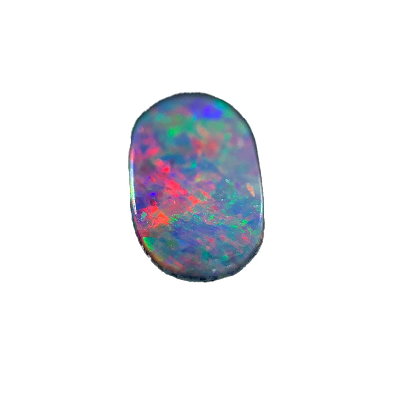 Opal Long Oval Shape, 12.69mm x 6.4mm x 2.51mm Deep, Red, Pink, Blue, Green Colours - White Cliffs