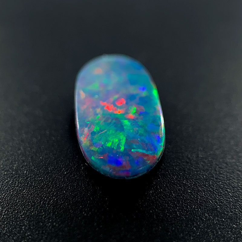 Opal Long Oval Shape, 12.69mm x 6.4mm x 2.51mm Deep, Red, Pink, Blue, Green Colours - White Cliffs