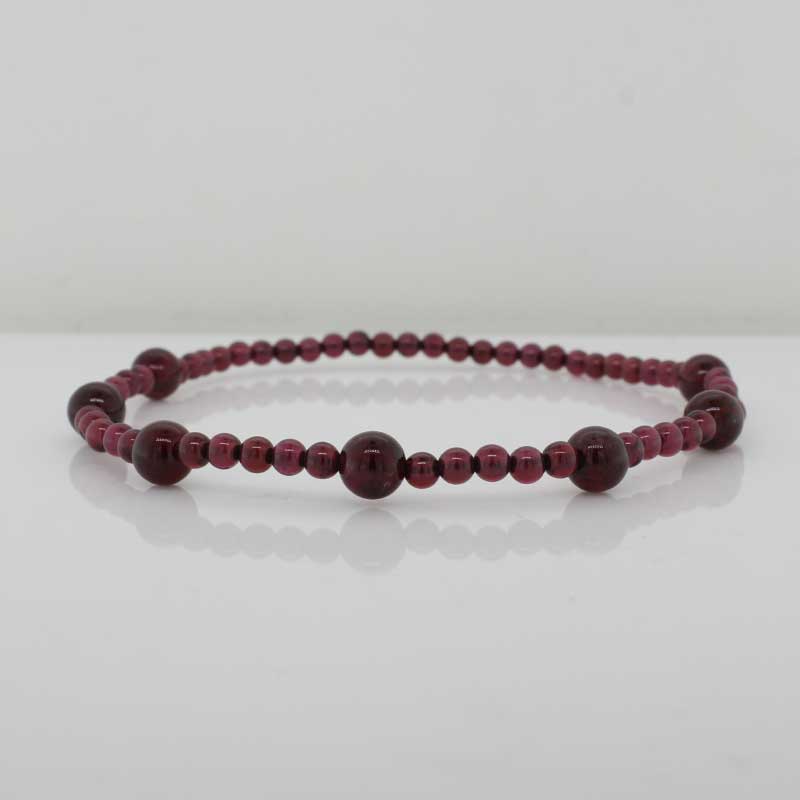 Garnet Elastic Bracelet - 19cm