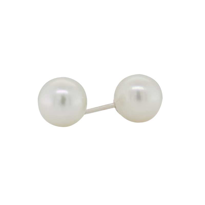 Sterling Silver South Sea Pearl Stud Earrings 8-9mm