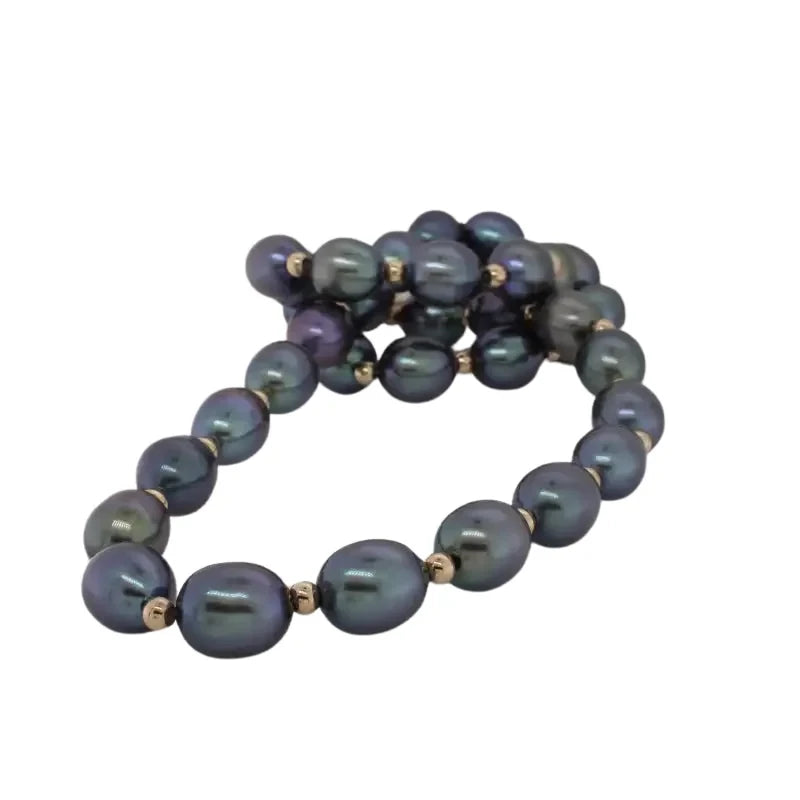 Dyed Silver Grey Freshwater Pearl 8.00mm to 8.50mm 45cm