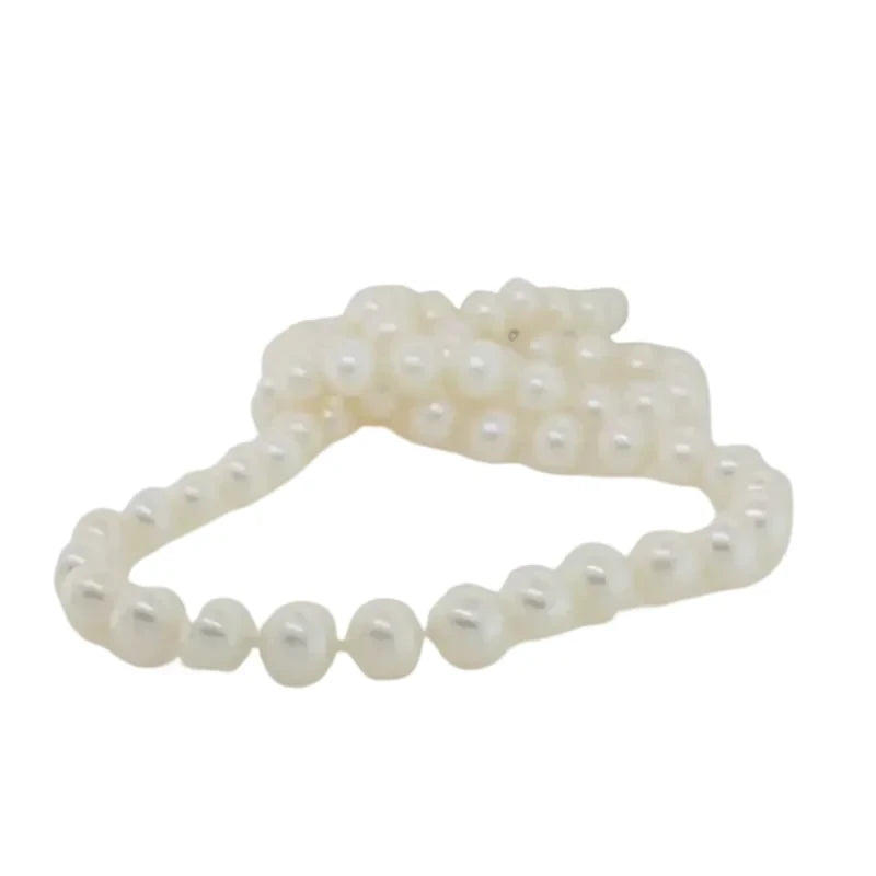 Freshwater 6.50mm to 7.00mm Pearl 50cm Necklet with 9ct