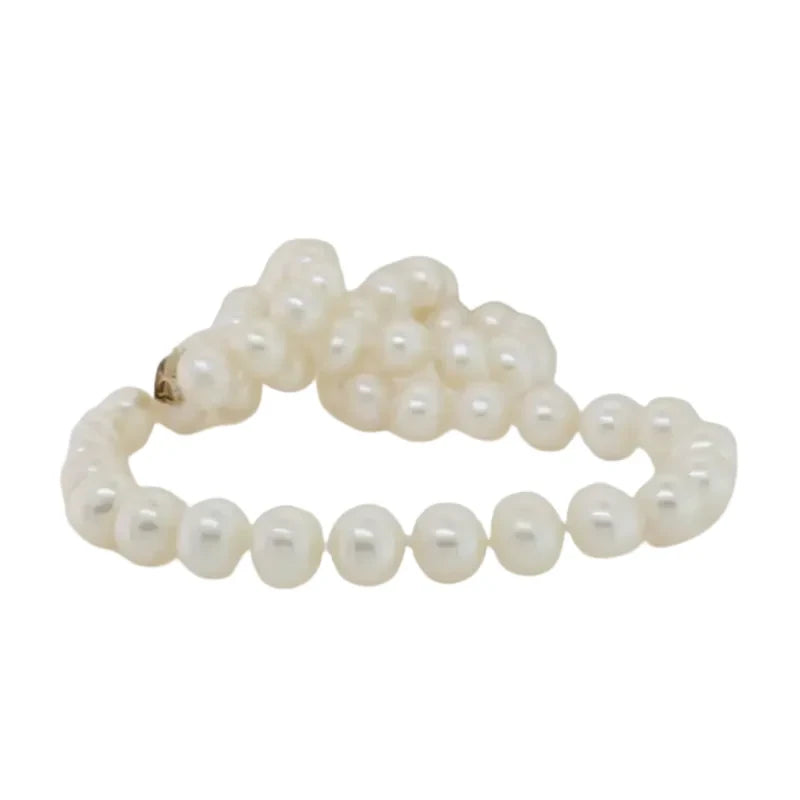 Freshwater 7.50mm to 8.00mm Pearl 42cm Necklet with 9ct