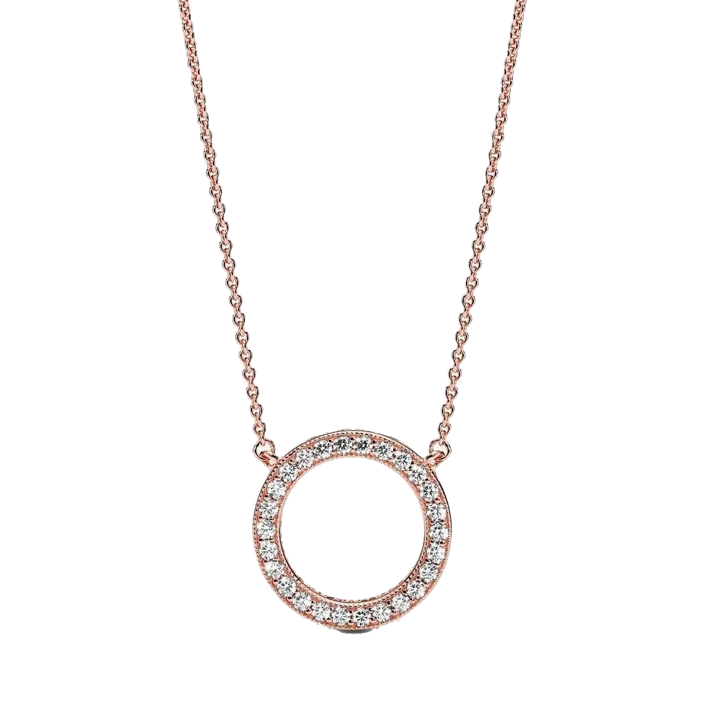 Pandora RGP CZ Circle Of Sparkle Necklace 45cm Seaspray