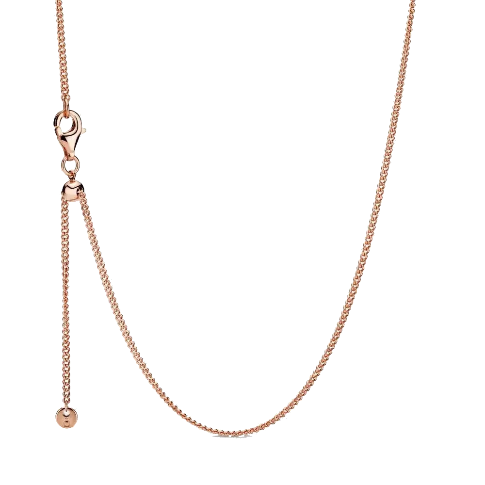 Pandora Rose Gold Plated Curb Chain Necklace 60cm Seaspray