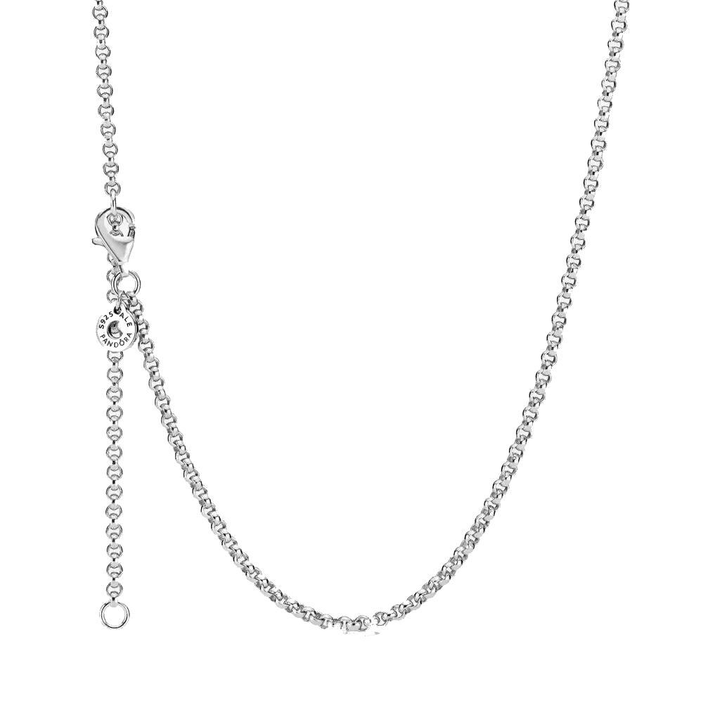 Pandora SS Rolo Chain Necklace 60cm Seaspray Valuations &