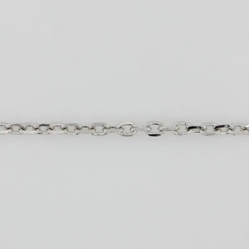 18 Carat White Gold 45cm 3.08 Grams Diamond Cut Cable Chain
