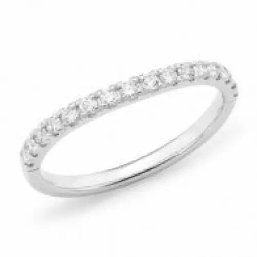 18 Carat White Gold Diamond Ring 16 x 0.02ct G/H SI Curved Claw Set 