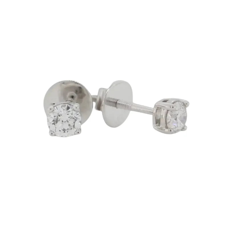 18 Carat White Gold Laboratory Grown Diamond Stud Earrings