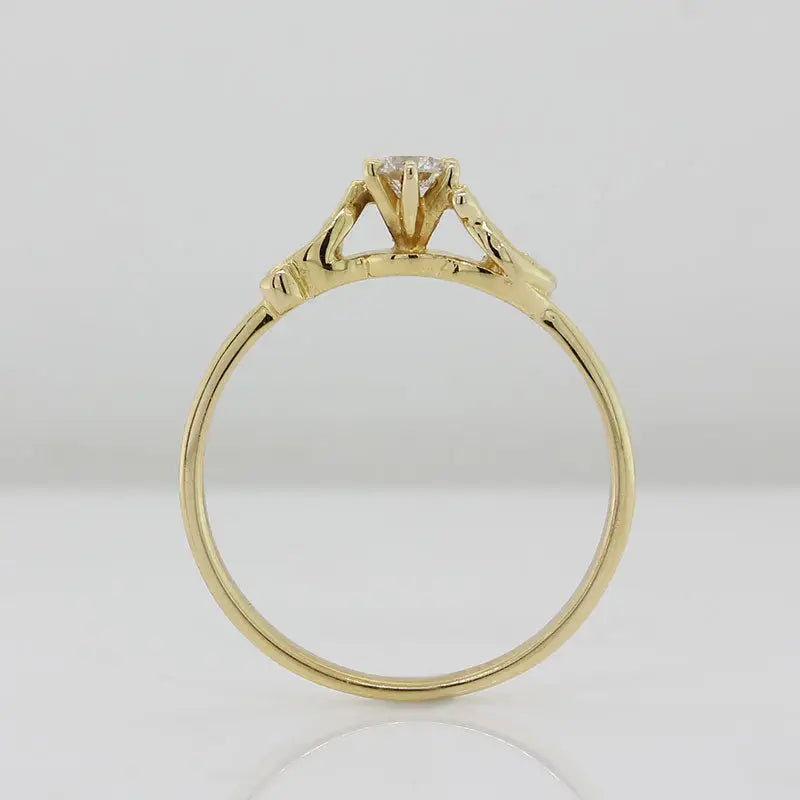 18 Carat Yellow Gold 0.15ct Diamond 0.17ct Engagement Ring
