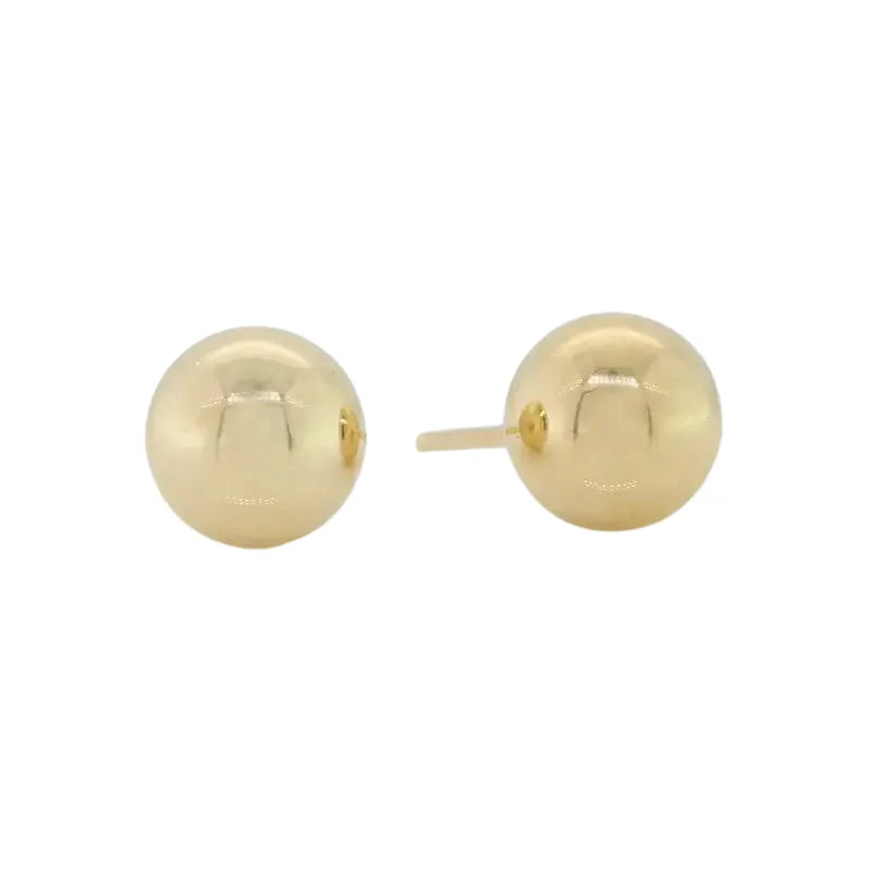 18 carat Yellow Gold 6mm Round Ball Stud Earrings SEASPRAY