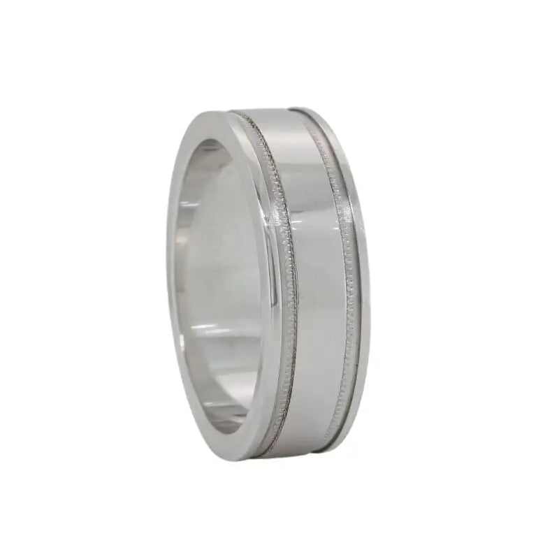 18W 7mm Wedding Ring U 14.1g Seaspray Valuations & Fine