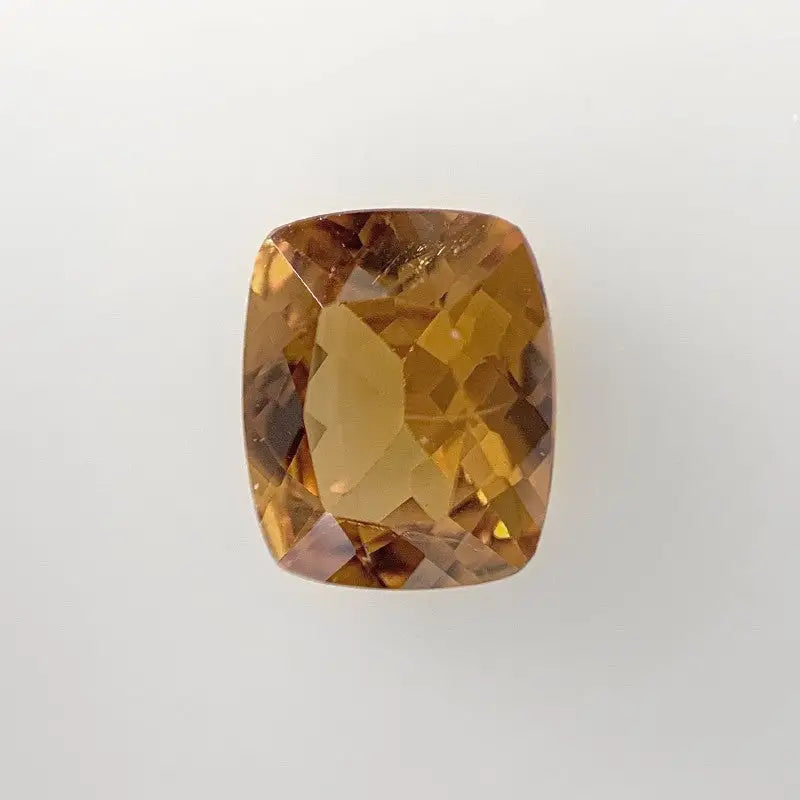 9 Carat Rose and White Gold Diamond And Orange Spessartite Garnet Ring 