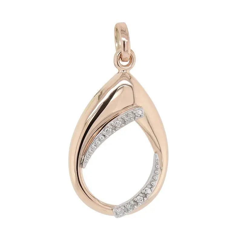 9 Carat Rose Diamond Teardrop Pendant