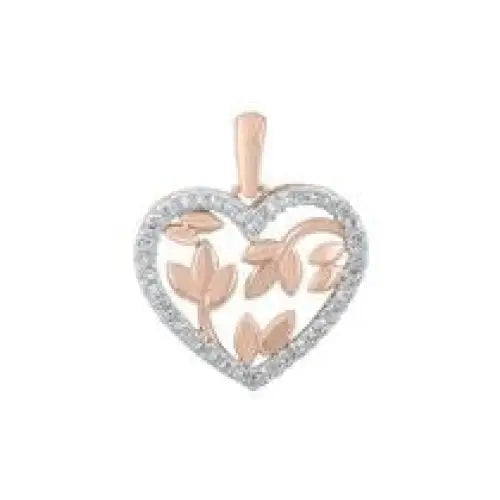 9 Carat Rose Gold 0.12 Carat HI I1 Diamond Pendant