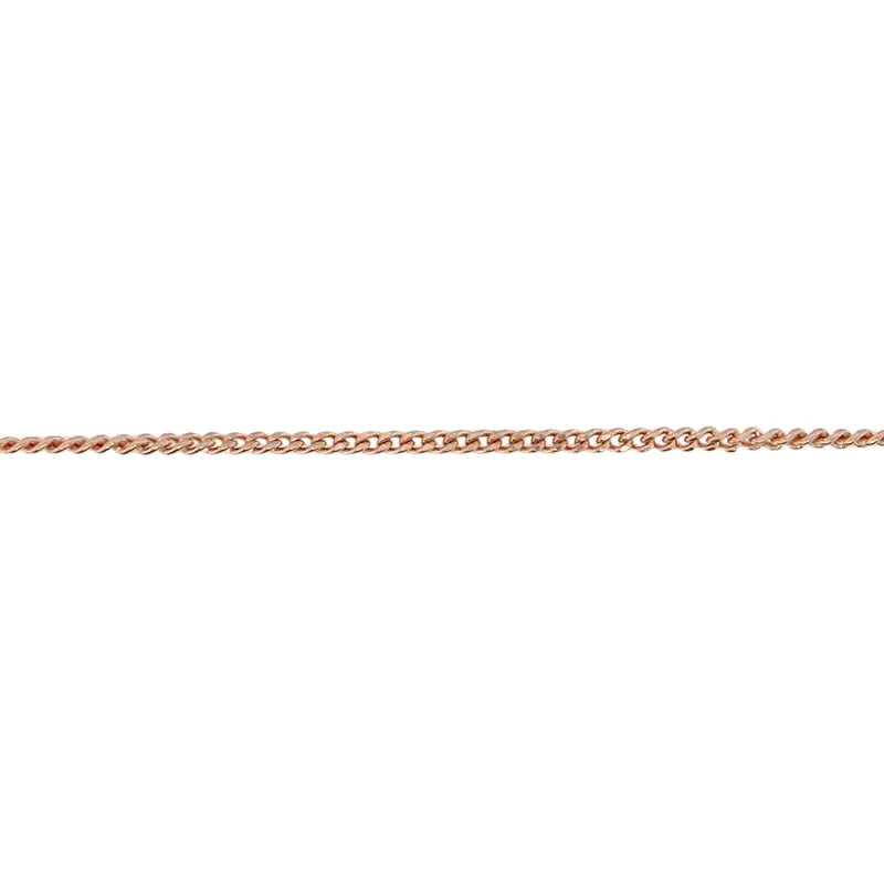 9 Carat Rose Gold 45cm Diamond Cut Curb Chain 1.64 Grams