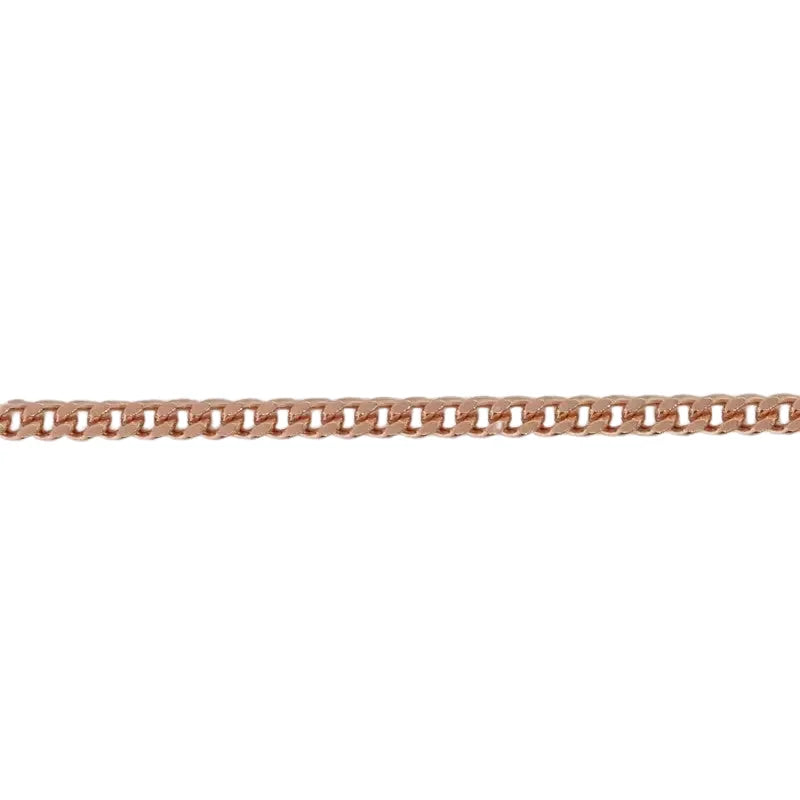 9 Carat Rose Gold 50cm 4.52grams Diamond Cut Curb Chain