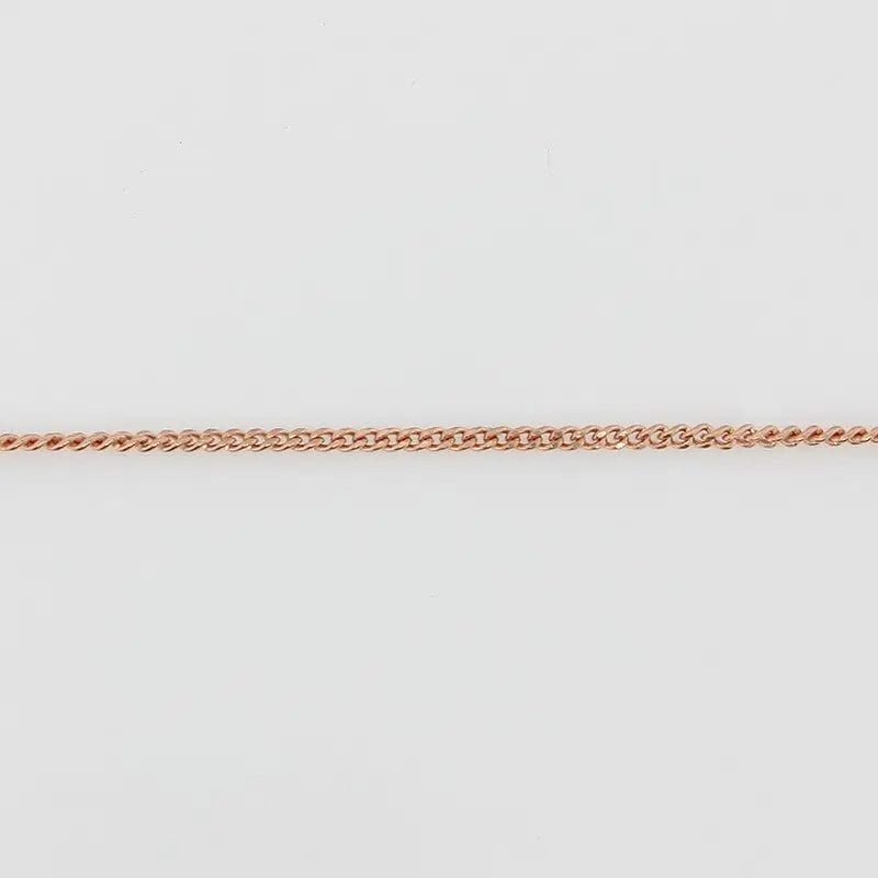 9 Carat Rose Gold 50cm Diamond Cut Curb Chain, 1.85 Grams