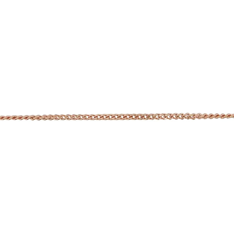 9 Carat Rose Gold 50cm Diamond Cut Curb Chain 1.85 Grams