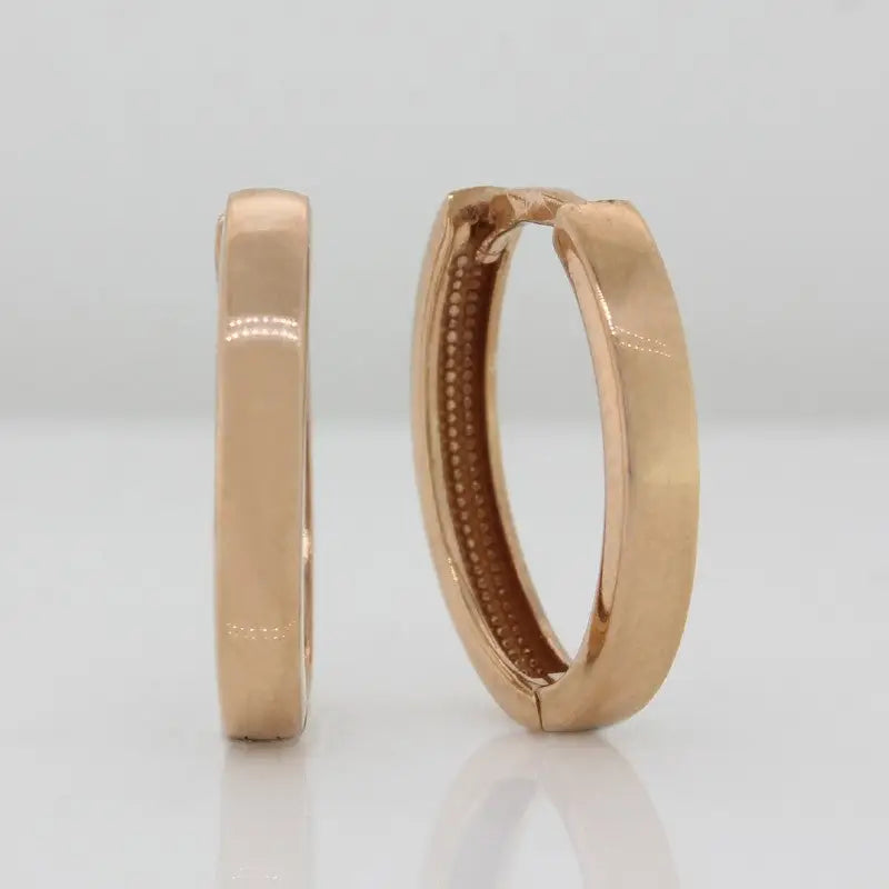 9 Carat Rose Gold  Huggie  2