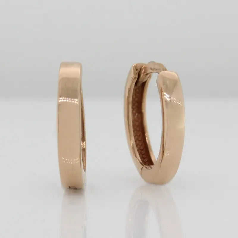 9 Carat Rose Gold  Huggie 