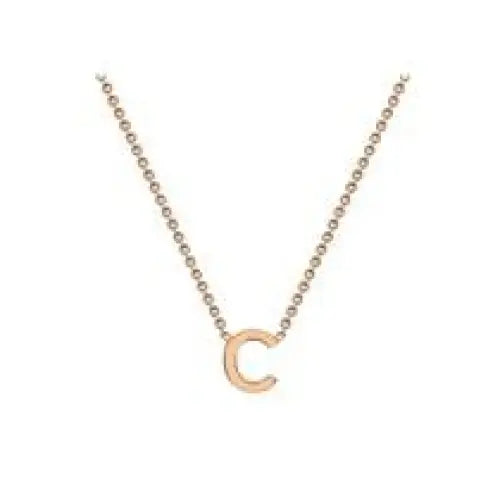 9 Carat Rose Gold Initial 'C' 38+5CM