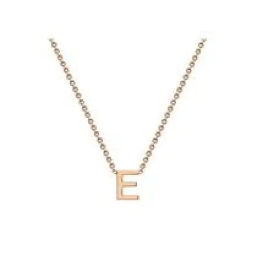 9 Carat Rose Gold Initial 'E' 38+5CM