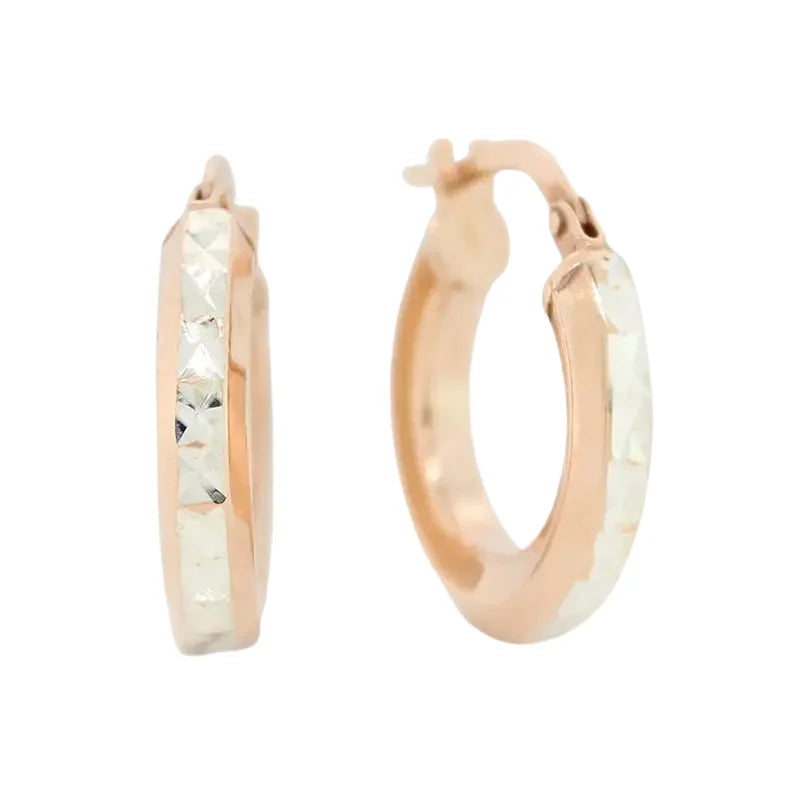 9 carat Rose Gold Silver Filled Hoop Earrings SEASPRAY