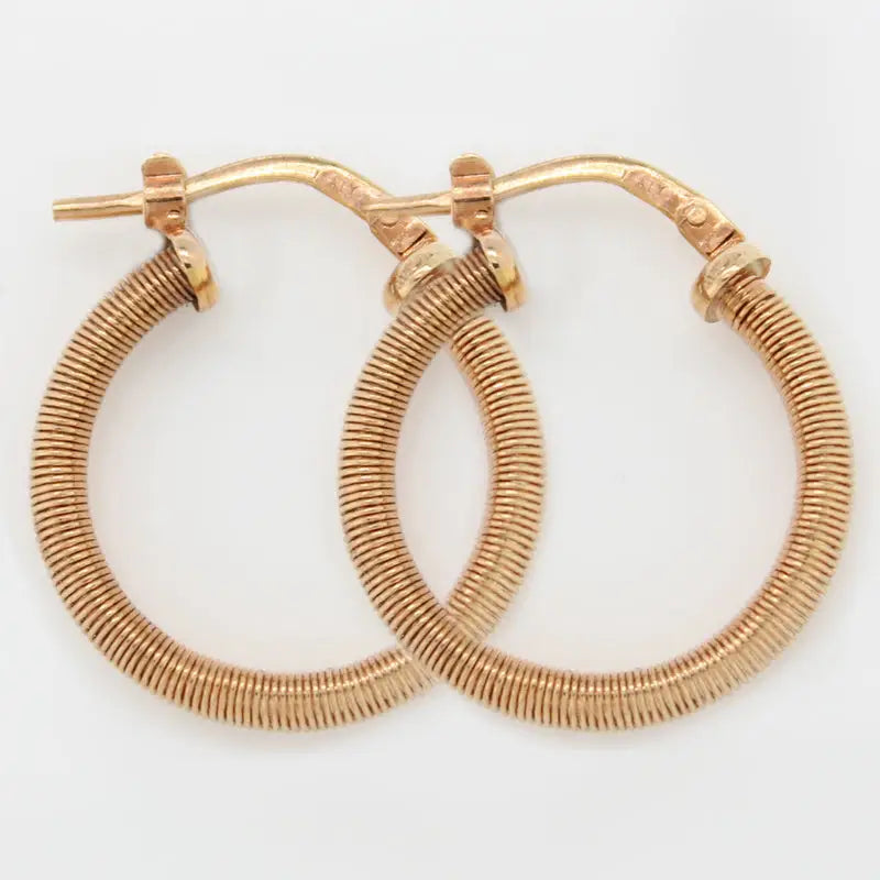 9 Carat Rose Gold Tesoro Designer Hoop Earring