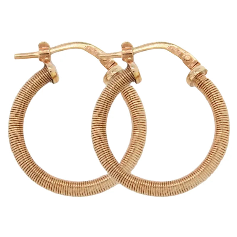 9 Carat Rose Gold Tesoro Designer Hoop Earring SEASPRAY