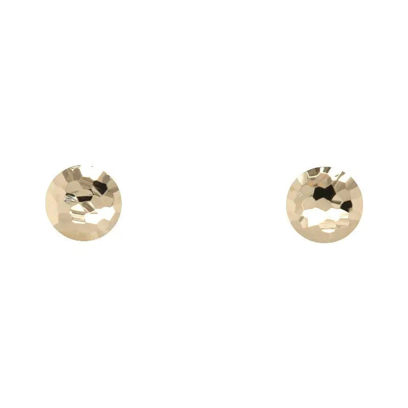 9 Carat RoseGold Hammered Round Stud Earrings