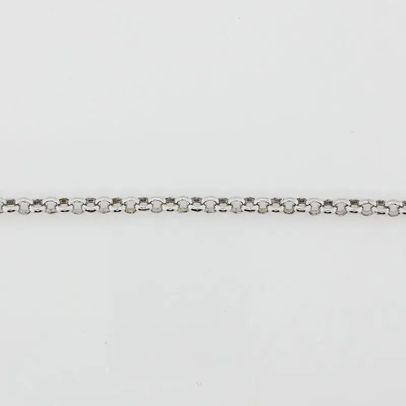 9 Carat White Gold 45cm Belcher Chain 6.22 Grams