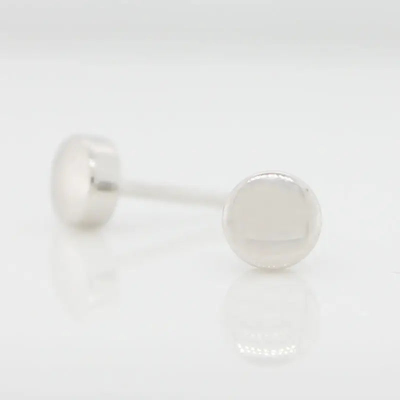 9 Carat White Gold 5mm Stud Earrings